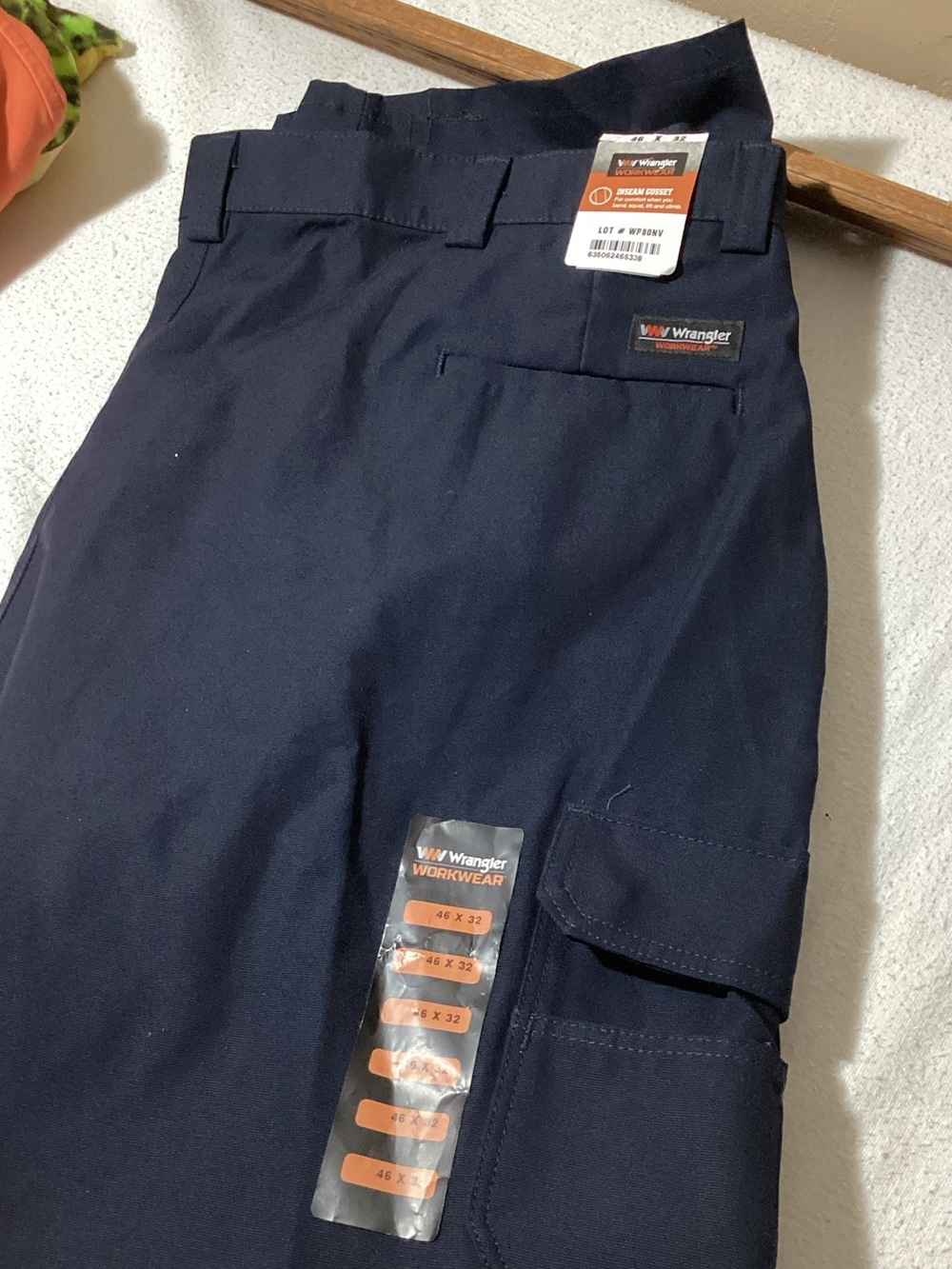 Wrangler Men’s Navy Cargo Work Pants